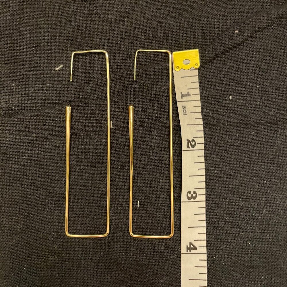 Rectangular Earrings - Picture 2 of 2